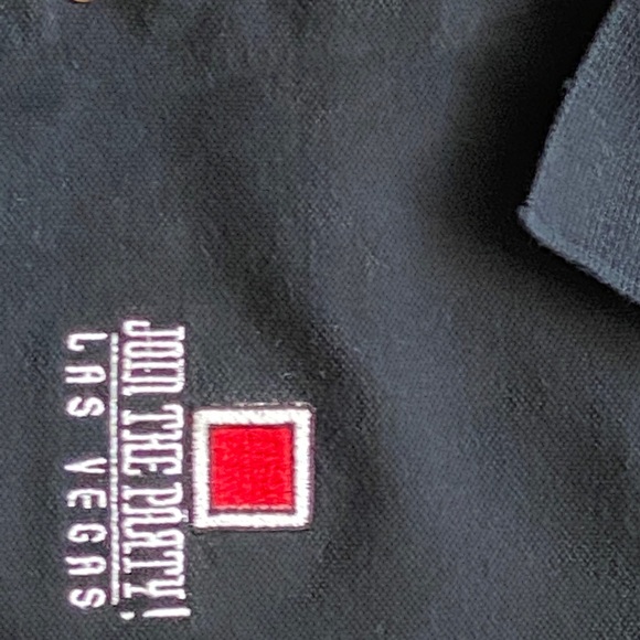 Black Polo w Red Square logo from Las Vegas Martini Bar - Large - Picture 4 of 4